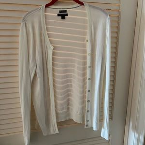 Tommy Hilfiger white cardigan sweater, EUC
